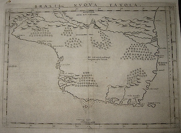 Ruscelli Girolamo (1504-1566) Brasil nuova tavola 1574 Venezia